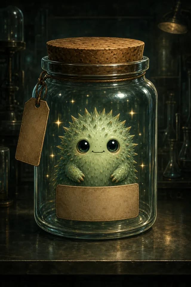 Burr the specimen bright and settled in a sealed jar — the comeback, sealed.